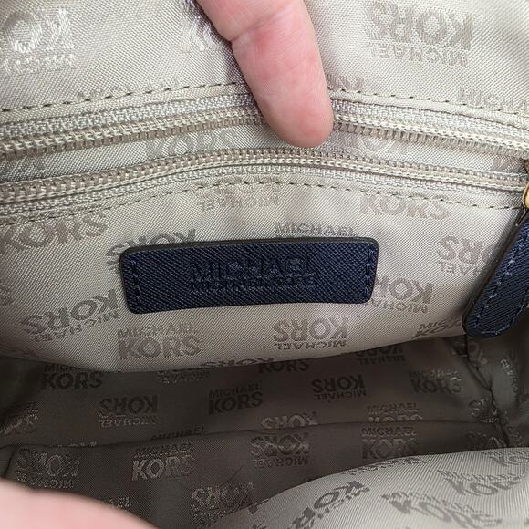 Michael Kors Navy Saffiano Leather Small Convertible Handbag and Wallet - Picture 12 of 12